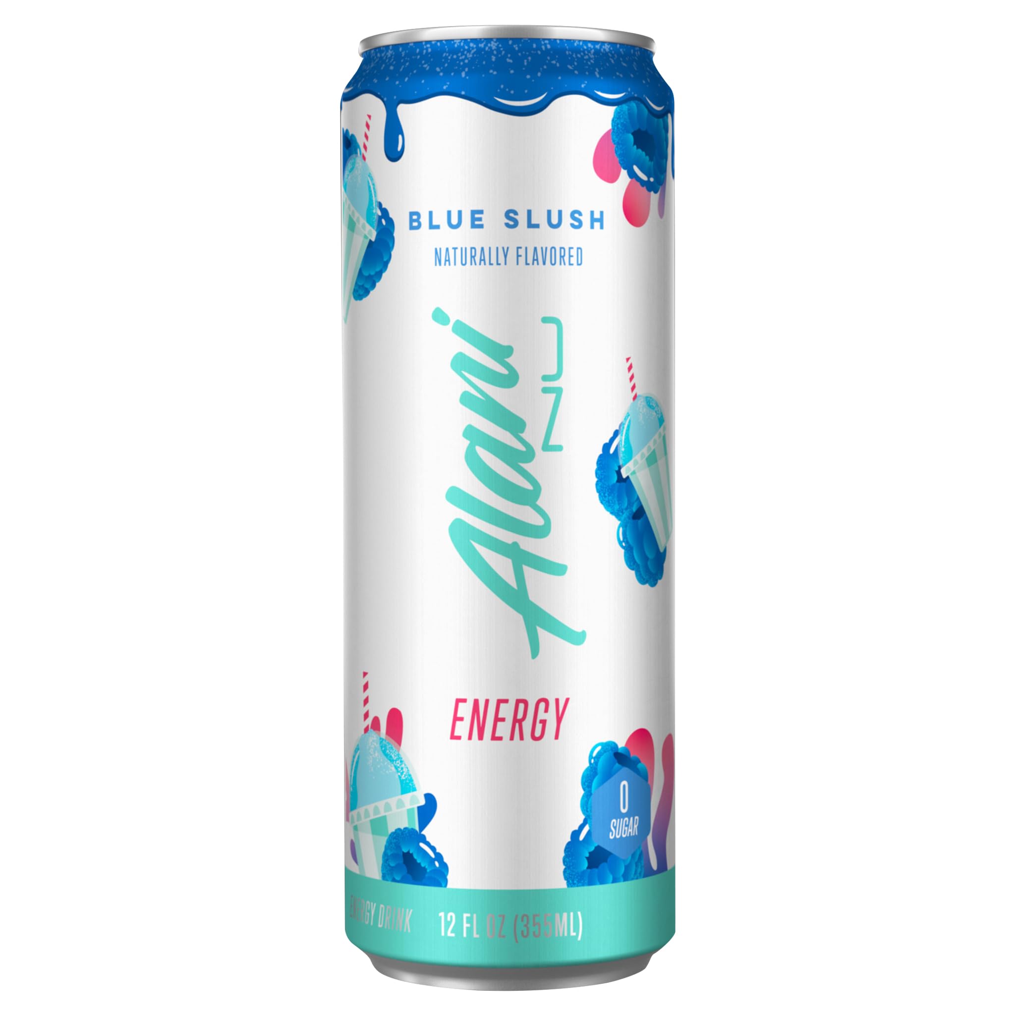 Alani Nu Energy Drink Blue Slush: 12 oz, Quantity 12, EC $10.8, USD $4, Buy All Price USD $48