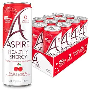 ASPIRE® Sweet Cherry, Healthy Energy Drink: 12 Oz , Quantity 17, EC $10.8, USD $4, Buy All Price USD $68