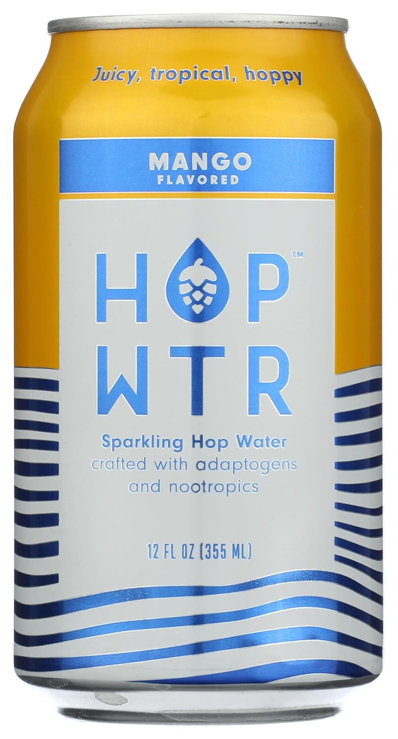 Hop Wtr, Water Sparkling Hop Mango: 12 oz, Quantity 12, EC $4.05, USD $1.5, Buy All Price USD $18