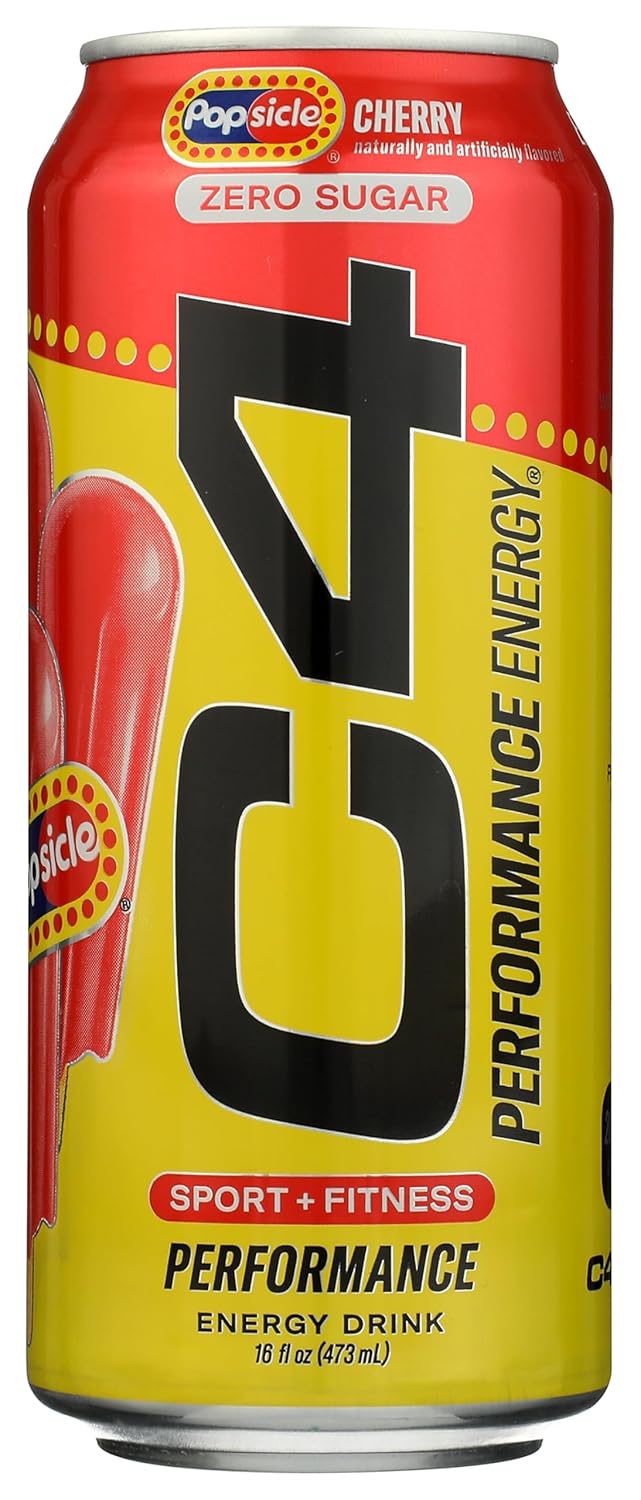 C4 Performance Energy Drink Cherry Popsicle: 16 oz, Quantity 20, EC $10.8, USD $4, Buy All Price USD $80