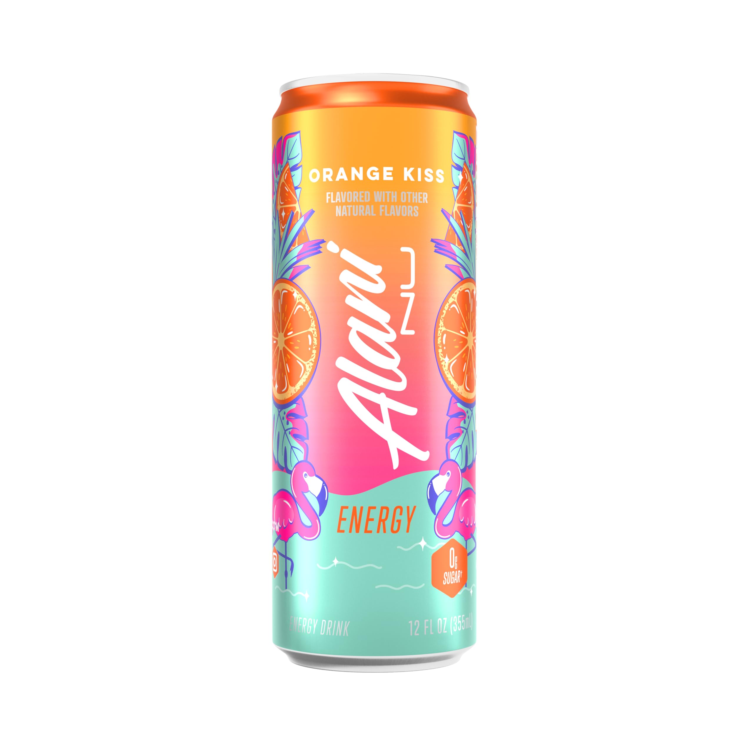 Alani Nu Orange Kiss Sugar Free Energy Drink Can: 12 oz, Quantity 46, EC $10.8, USD $4, Buy All Price USD $184