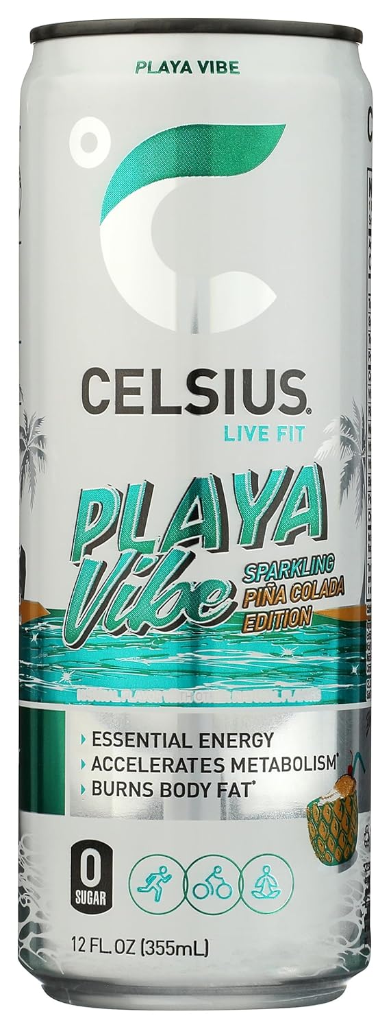 Celsius 12oz SS - Playa Vibe: 12 oz, Quantity 22, EC $10.8, USD $4, Buy All Price USD $88