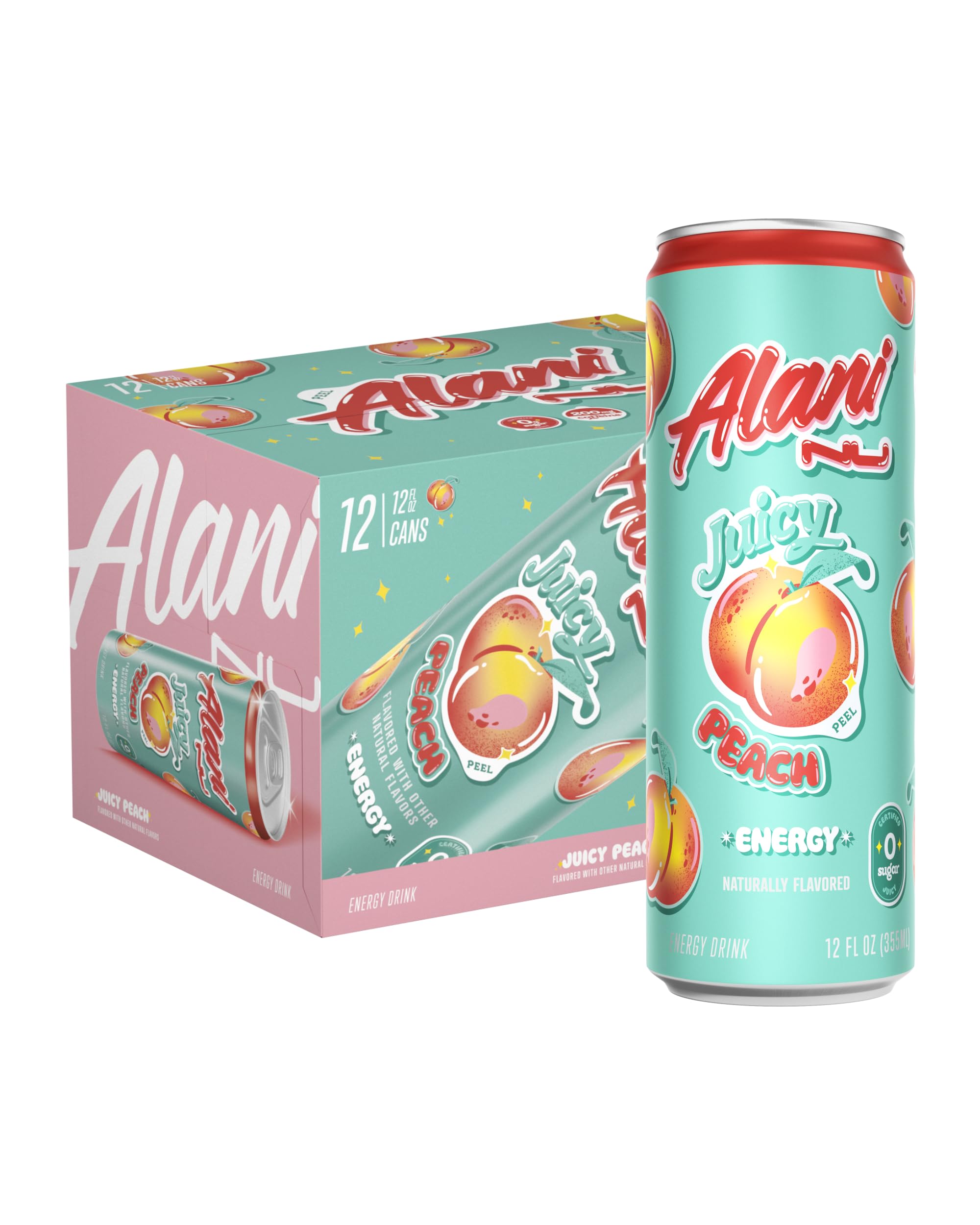 Alani juicy peach energy drink : 12 fl oz , Quantity 136, EC $10.8, USD $4, Buy All Price USD $544