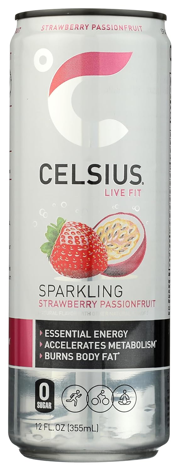 Celsius 12oz SS - Strawberry Passionfruit: 12 oz, Quantity 12, EC $10.8, USD $4, Buy All Price USD $48
