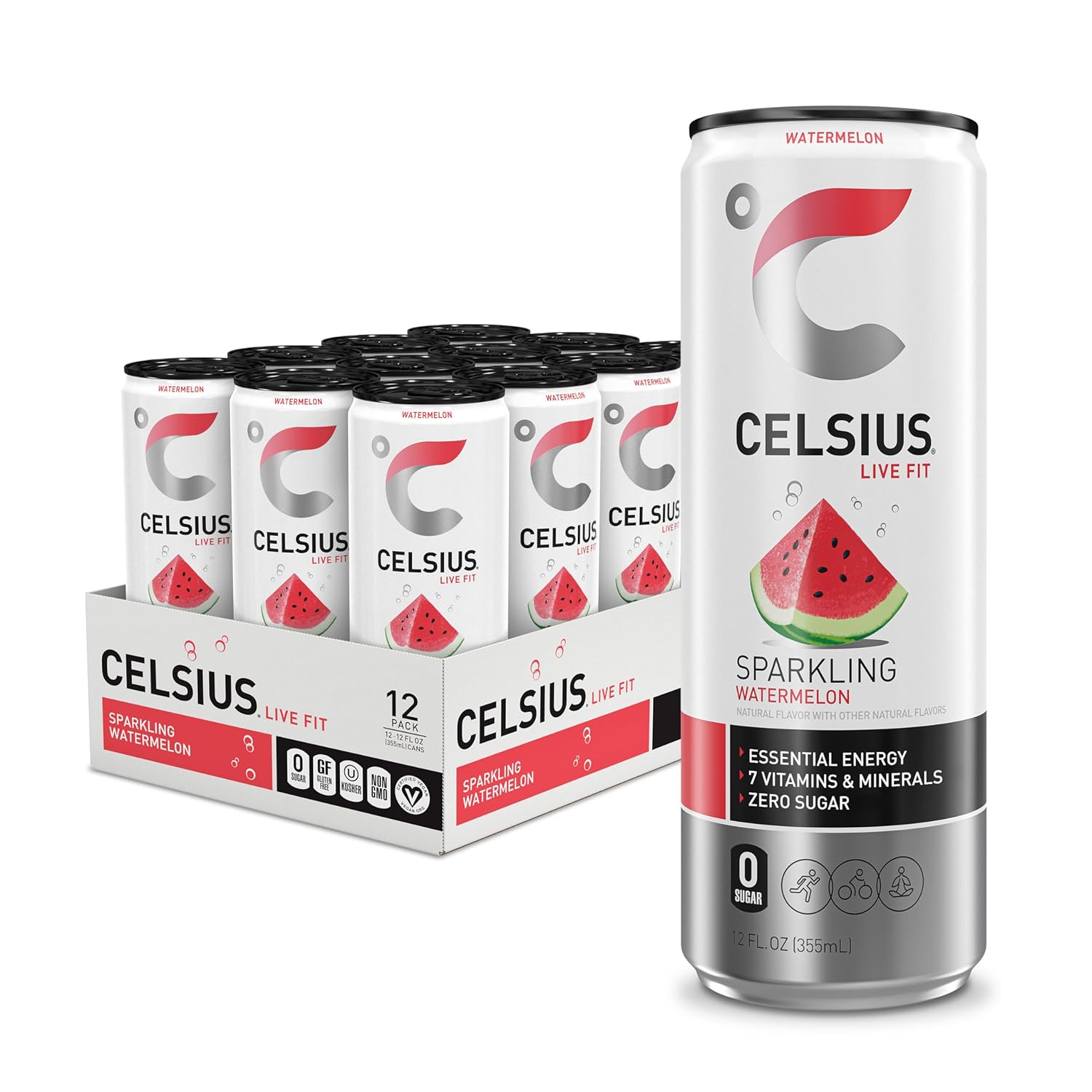 CELSIUS Sparkling Watermelo: 12 oz, Quantity 11, EC $10.8, USD $4, Buy All Price USD $44
