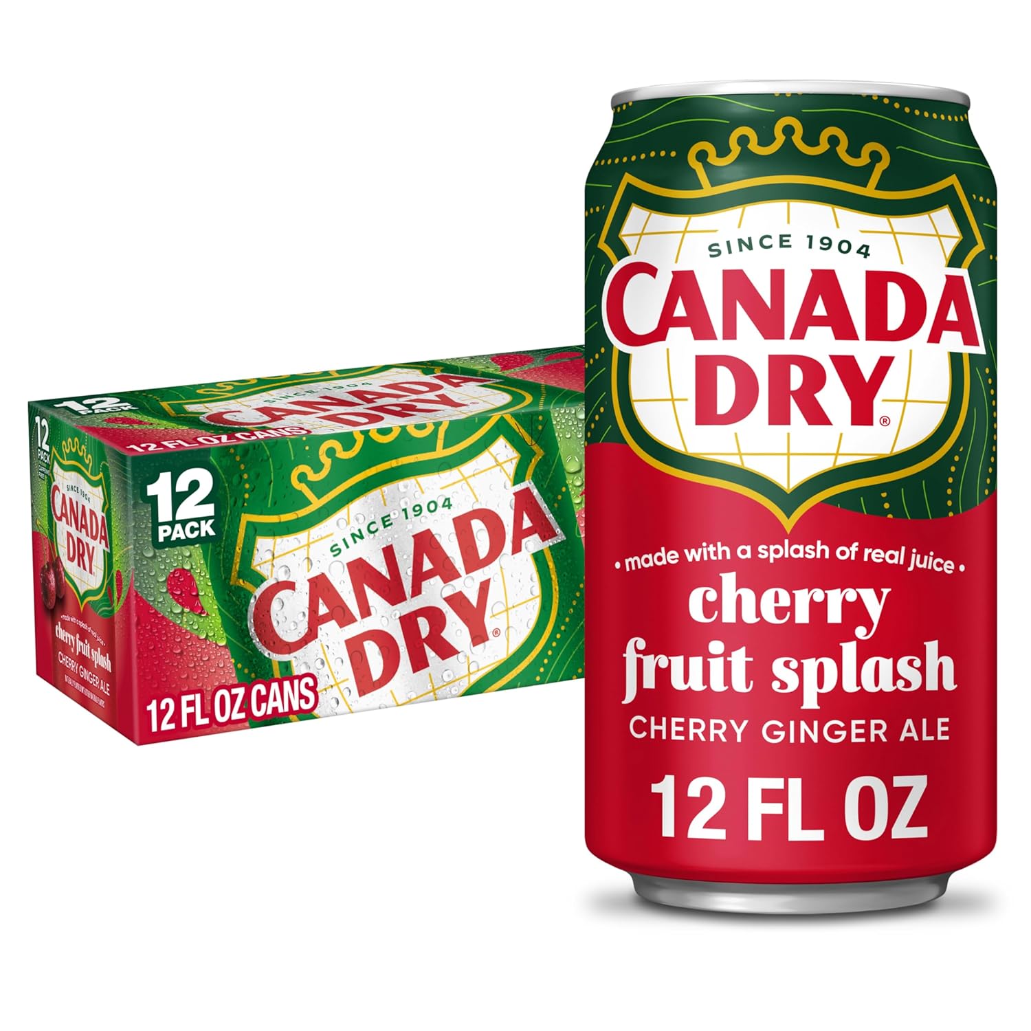 Canada Dry Cherry Gingerale Fruit Splash: 12 oz, Quantity 21, EC $4.05, USD $1.5, Buy All Price USD $31.5